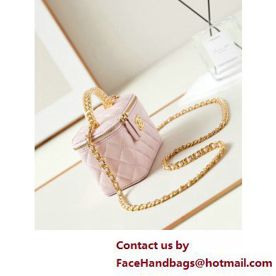 Chanel Lambskin, Resin  &  Gold-Tone Metal Clutch with Chain Bag AP3820 Light Pink 2025